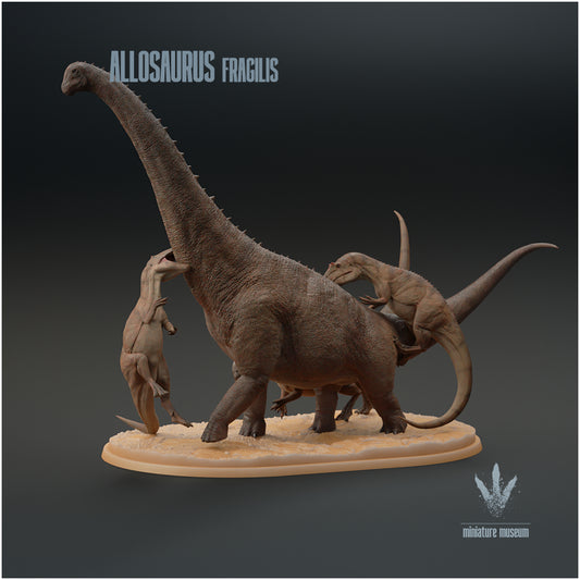 Allosaurus Fragilis Hunting Brachiosaurus Altithorax