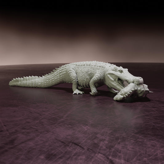 Deinosuchus Walking and Eating