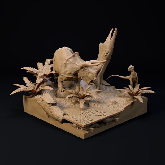 Triceratops Hell Creek Diorama