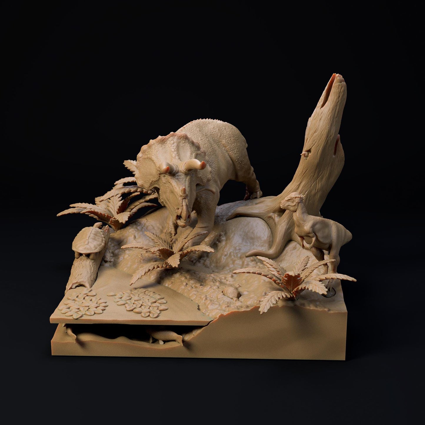 Triceratops Hell Creek Diorama