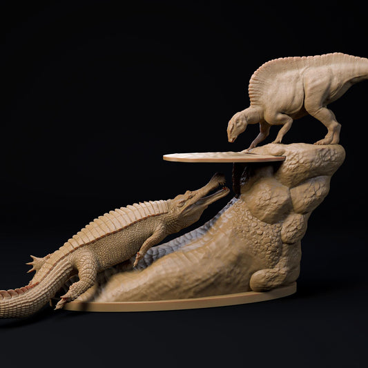 Sarcosuchus Ambushing Ouranosaurus