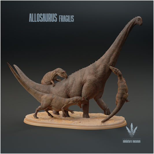 Allosaurus Fragilis Hunting Brachiosaurus Altithorax