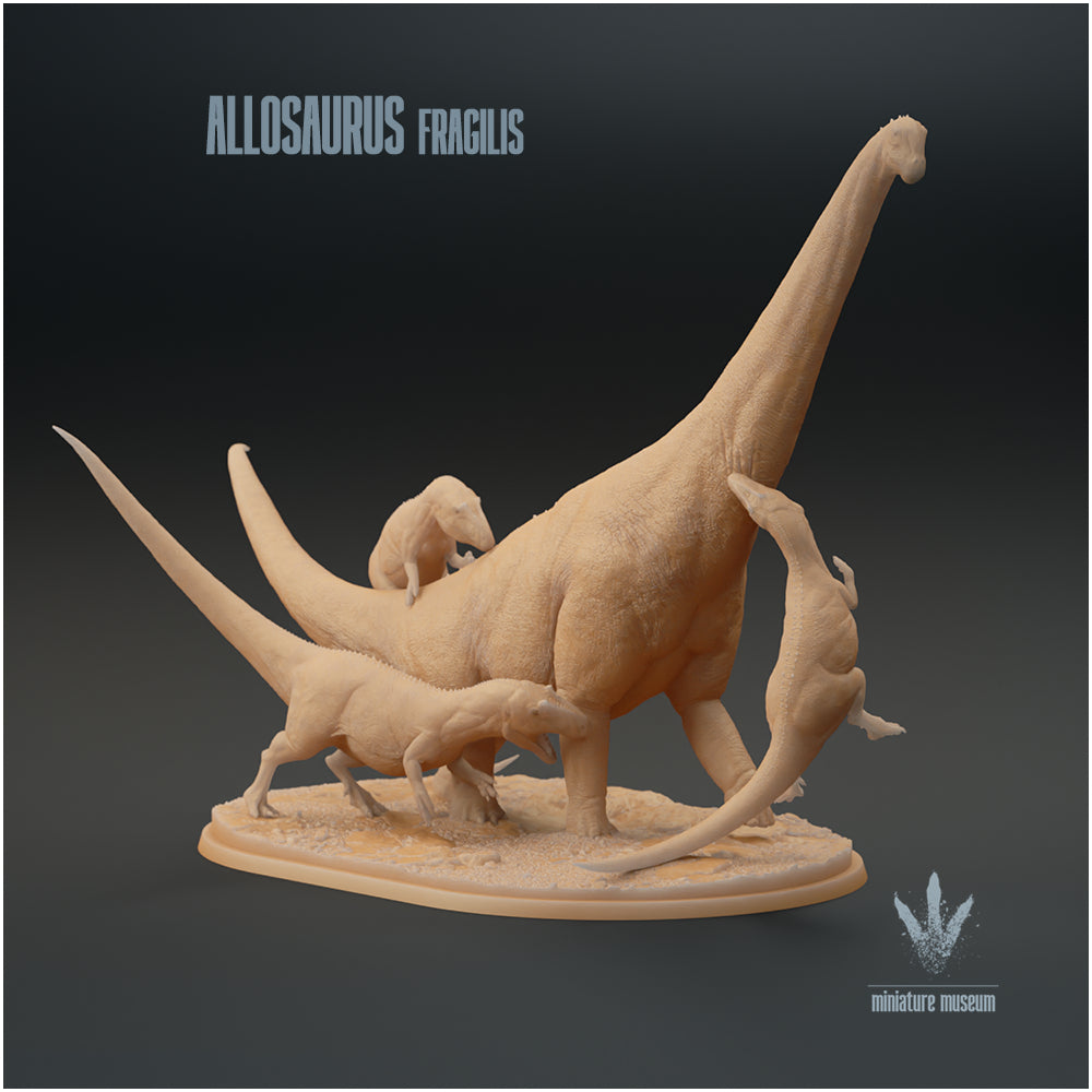 Allosaurus Fragilis Hunting Brachiosaurus Altithorax