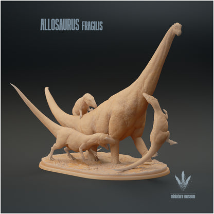 Allosaurus Fragilis Hunting Brachiosaurus Altithorax