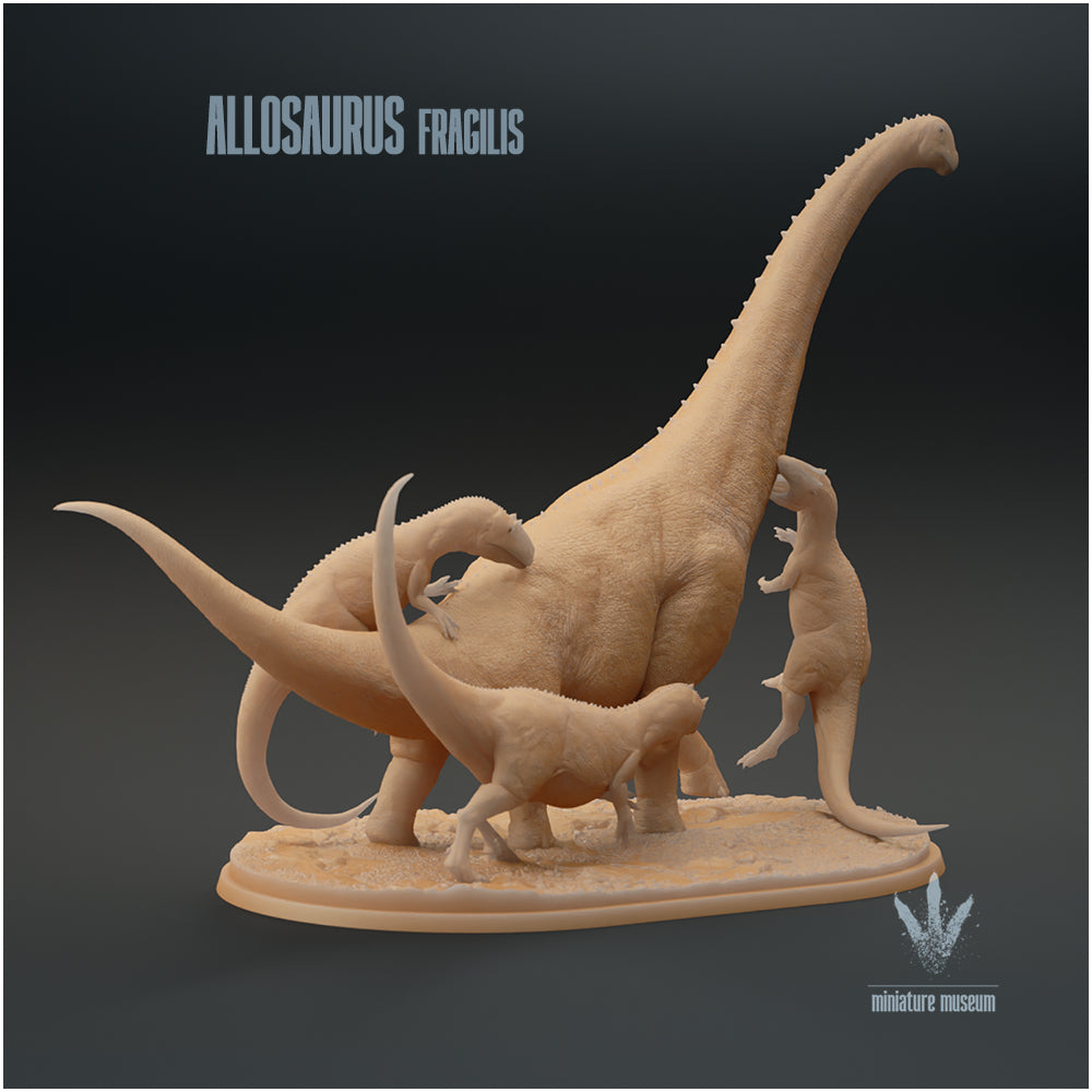 Allosaurus Fragilis Hunting Brachiosaurus Altithorax