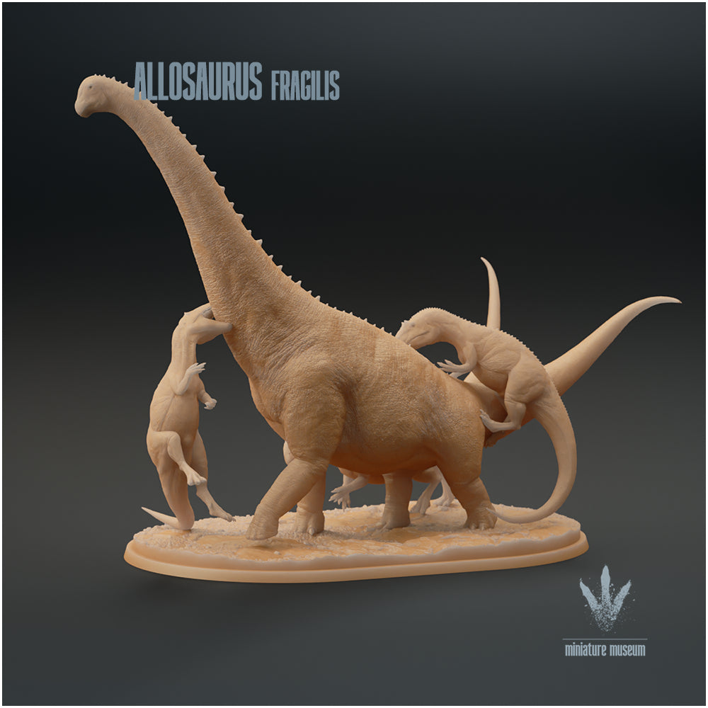 Allosaurus Fragilis Hunting Brachiosaurus Altithorax