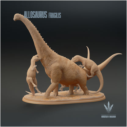 Allosaurus Fragilis Hunting Brachiosaurus Altithorax