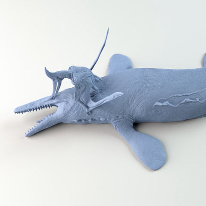 Pteranodon Eating Tylosaurus