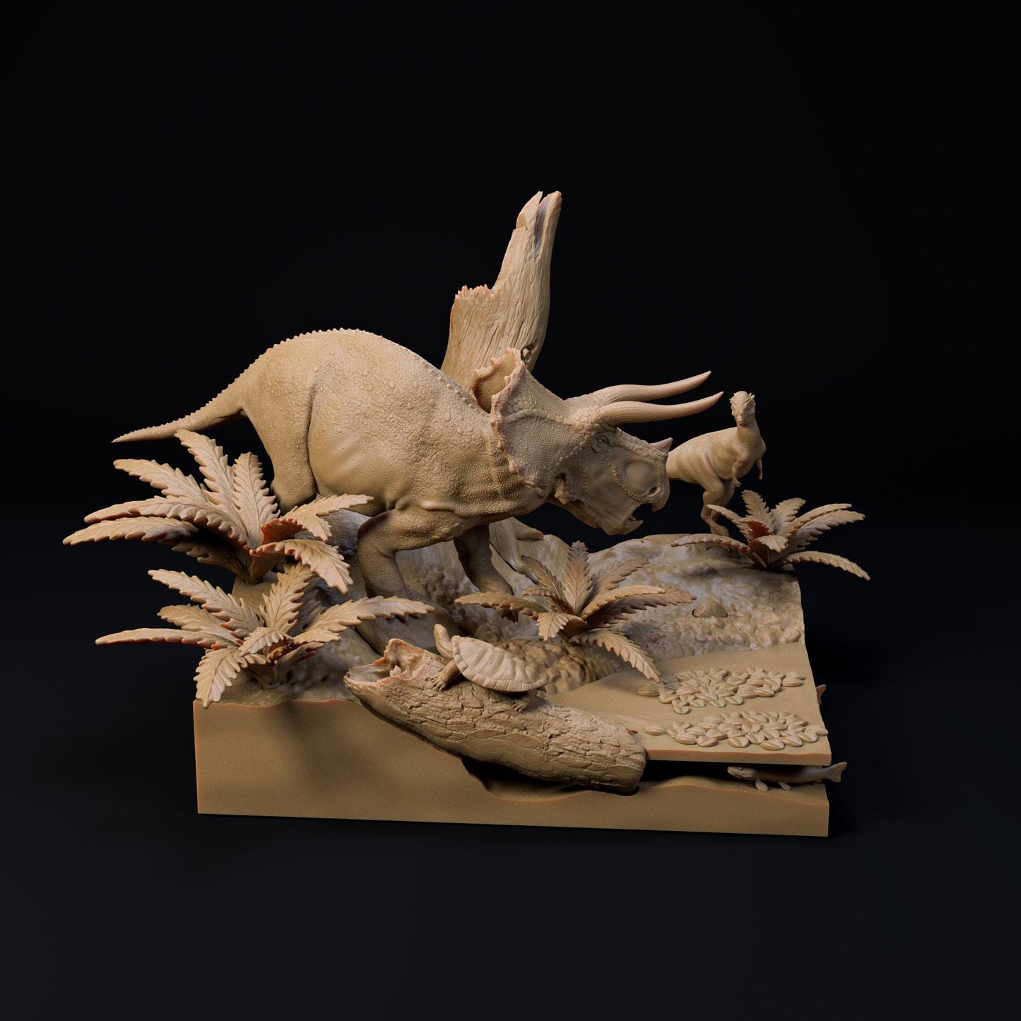 Triceratops Hell Creek Diorama